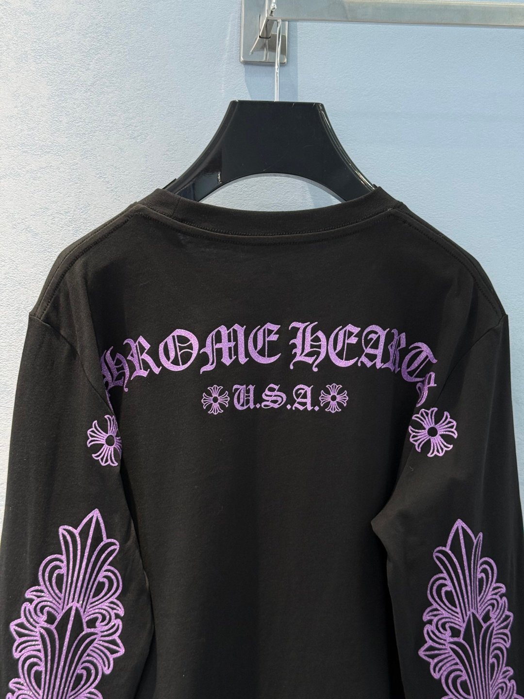 [CHROME HEARTS] 크롬하츠 퍼플 그래픽 롱슬리브 티셔츠
