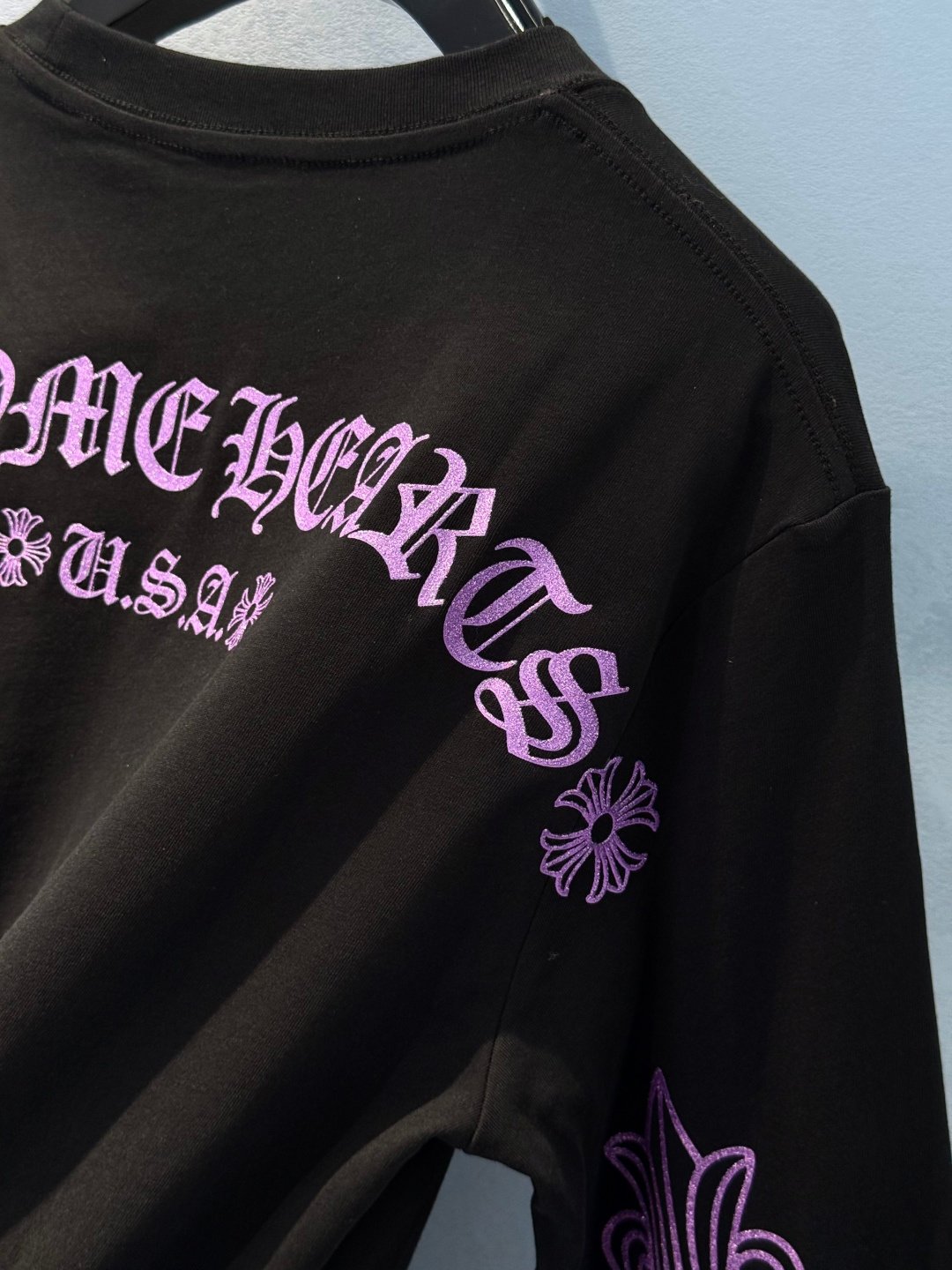 [CHROME HEARTS] 크롬하츠 퍼플 그래픽 롱슬리브 티셔츠