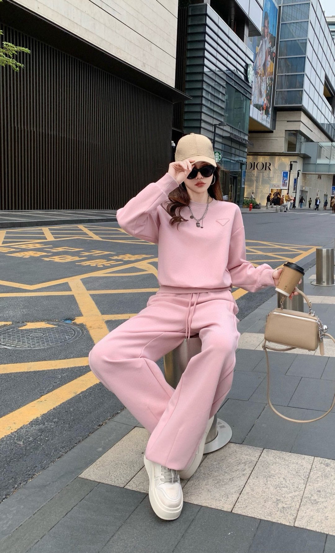 [PRADA] 프라다 트라이앵글 로고 스웨트 셋업