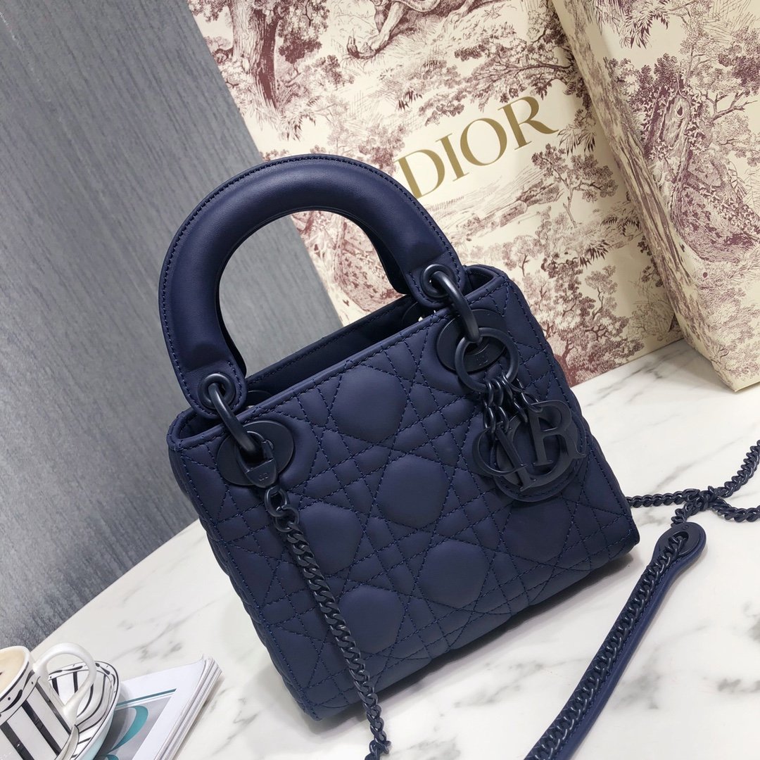 [DIOR] Lady Dior 미니 까나쥬 레더 백