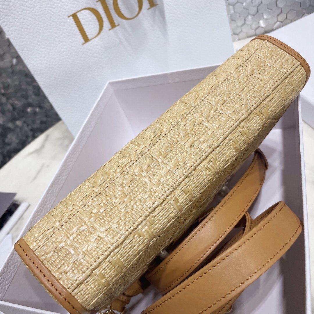 [DIOR] 디올 Lady D-Joy 라피아 까나쥬 백