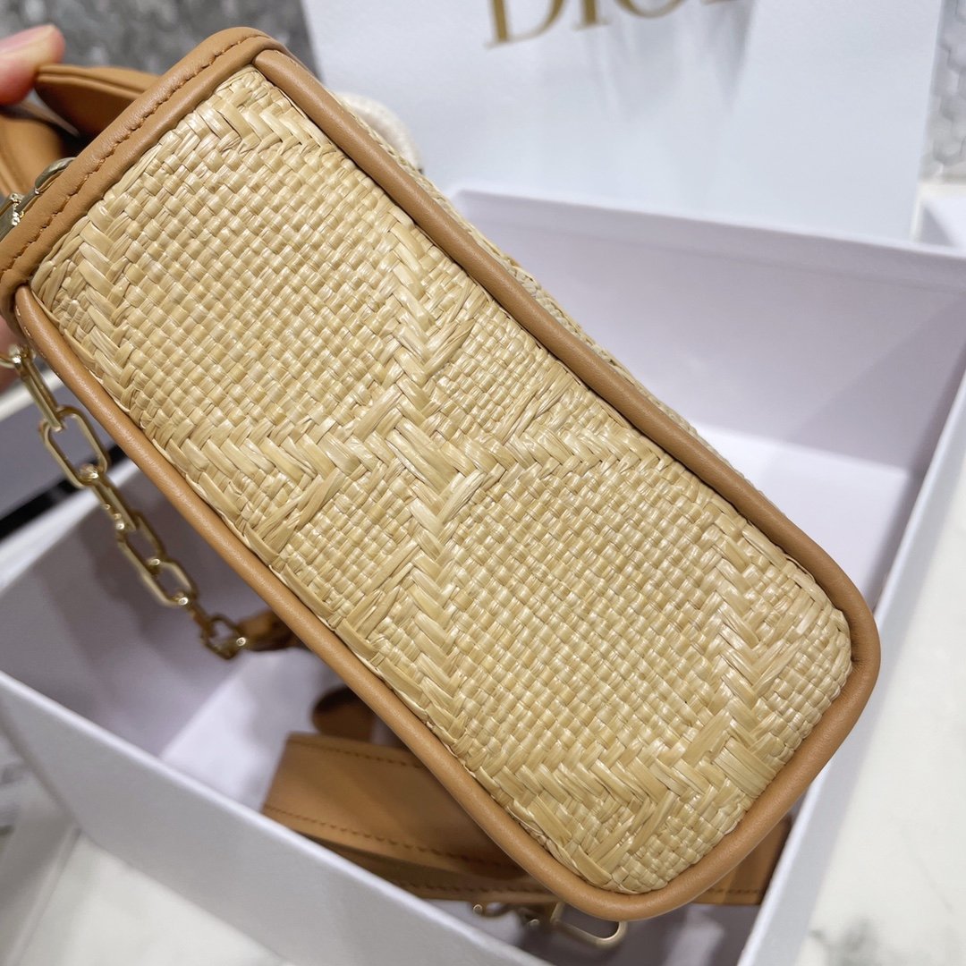 [DIOR] 디올 Lady D-Joy 라피아 까나쥬 백