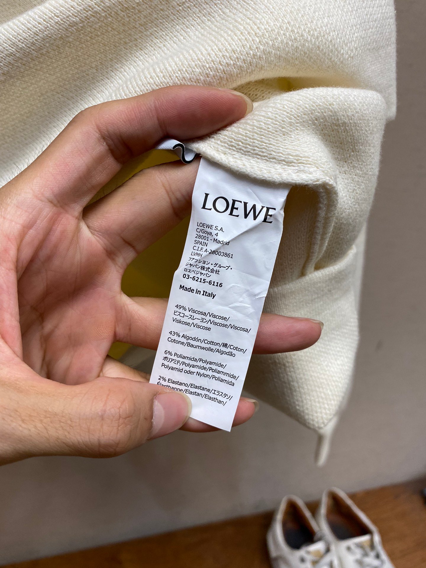 [LOEWE] 로에베 아나그램 포켓 크루넥 니트