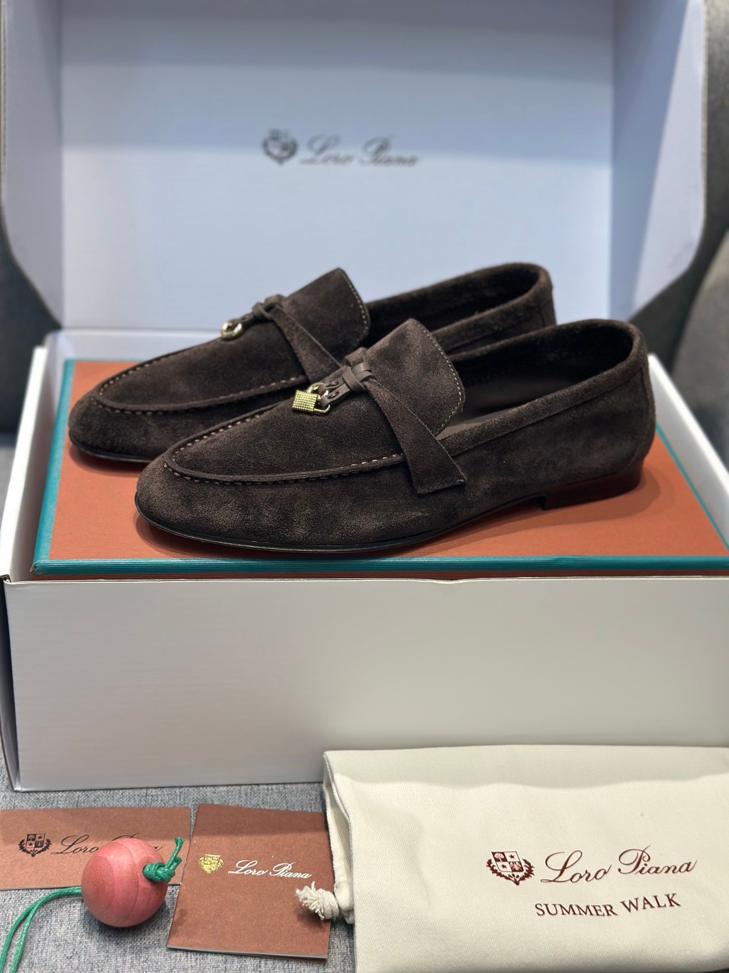 [LORO PIANA] 로로피아나 썸머 워크 스웨이드 참 로퍼