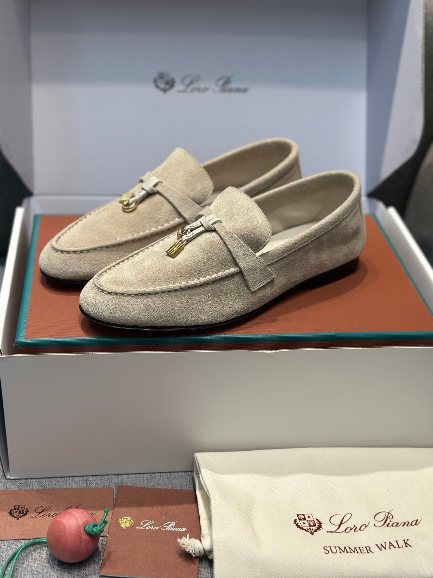 [LORO PIANA] 로로피아나 썸머 워크 스웨이드 참 로퍼