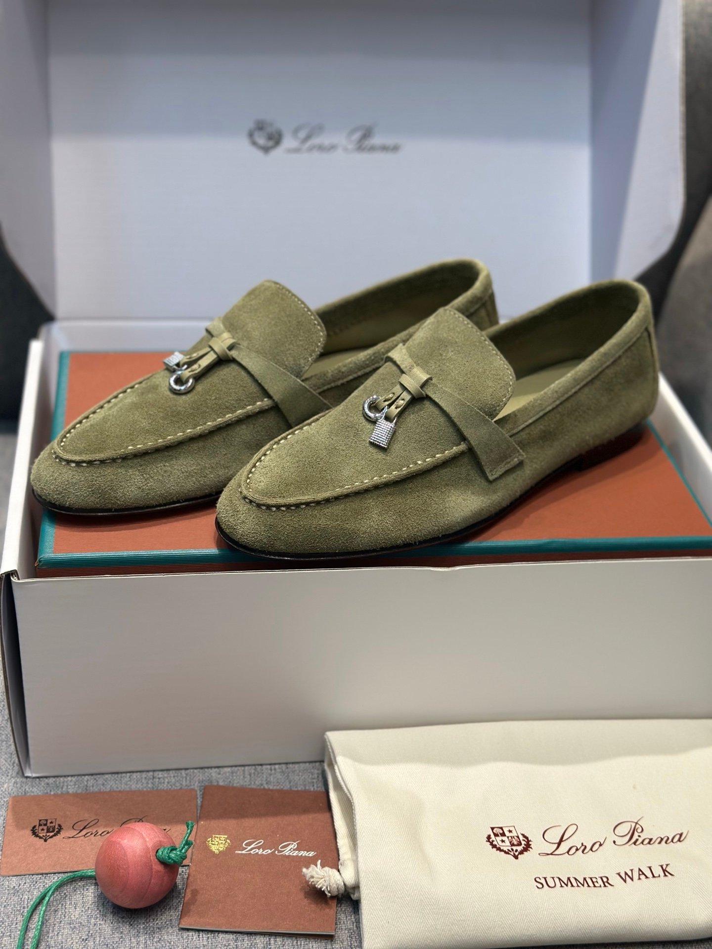 [LORO PIANA] 로로피아나 썸머 워크 스웨이드 참 로퍼