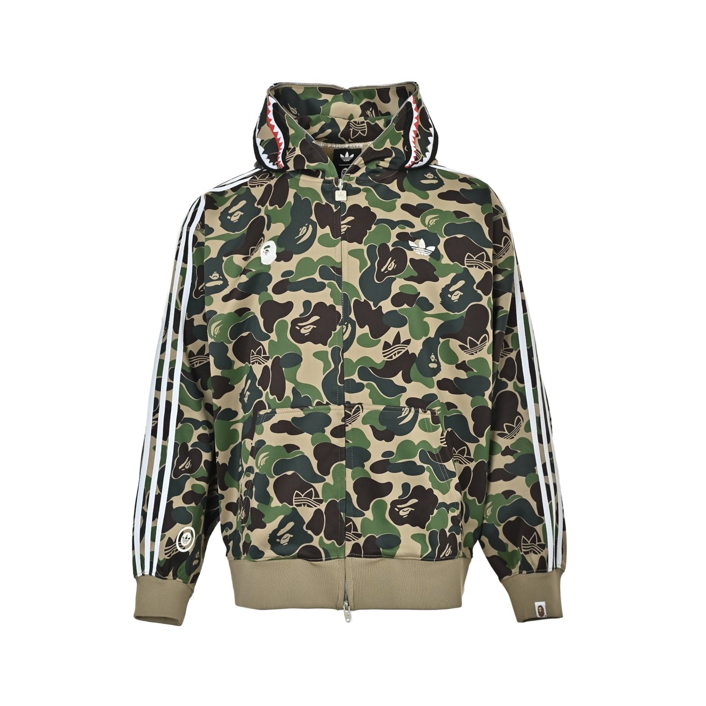[BAPE × ADIDAS] 베이프 × 아디다스 카모 샤크 풀집 후드 재킷