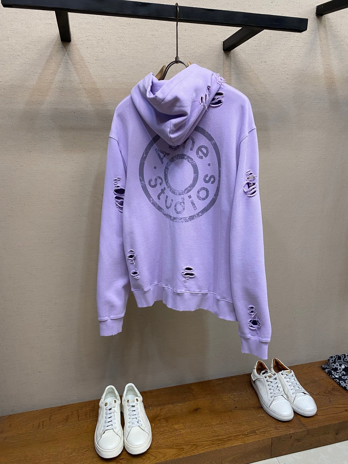 [ACNE STUDIOS] 아크네 스튜디오 빈티지 디스트로이드 로고 후드 집업