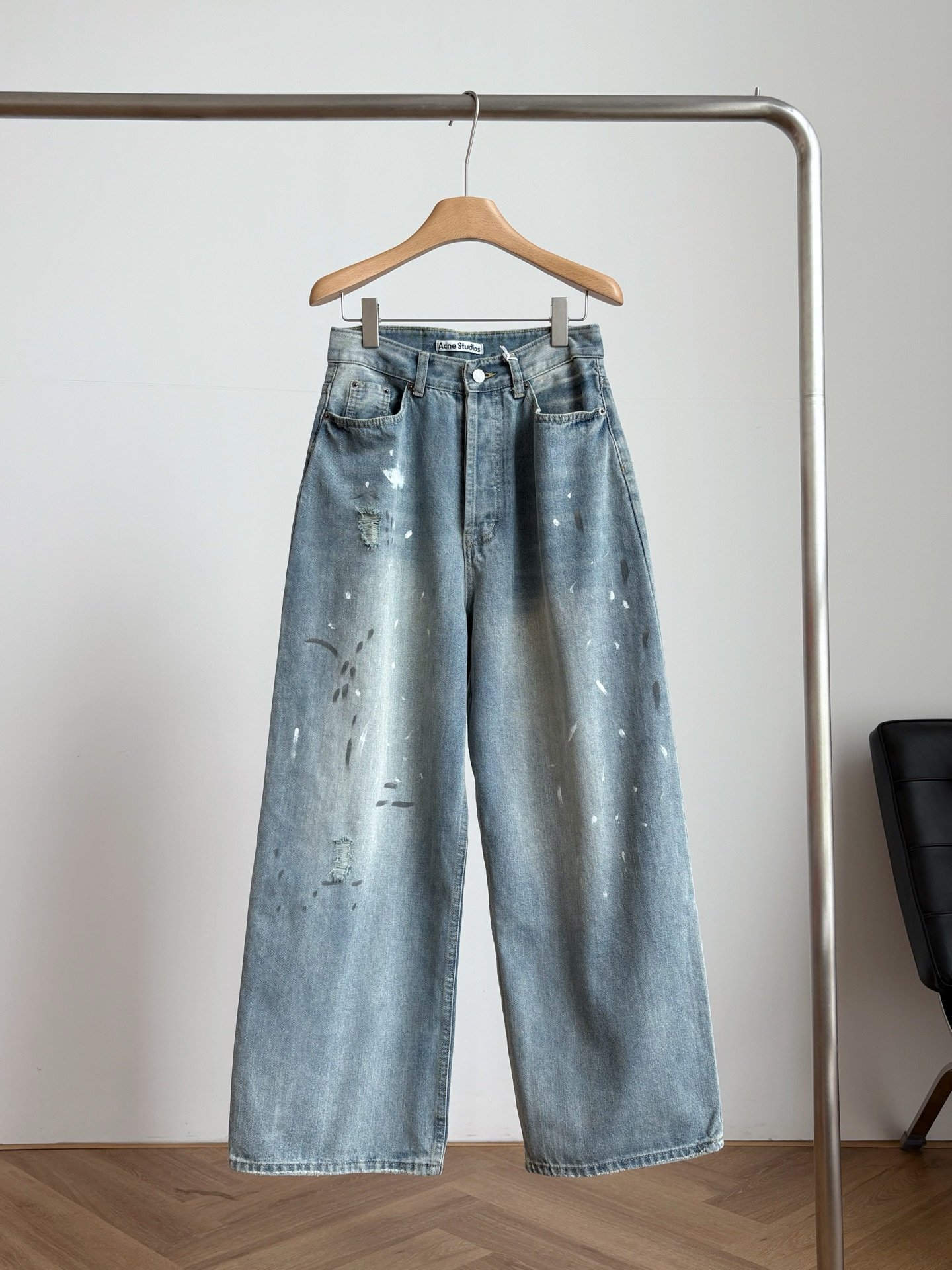 [ACNE STUDIOS] 아크네 스튜디오 페인트 스플래터 와이드 데님 팬츠