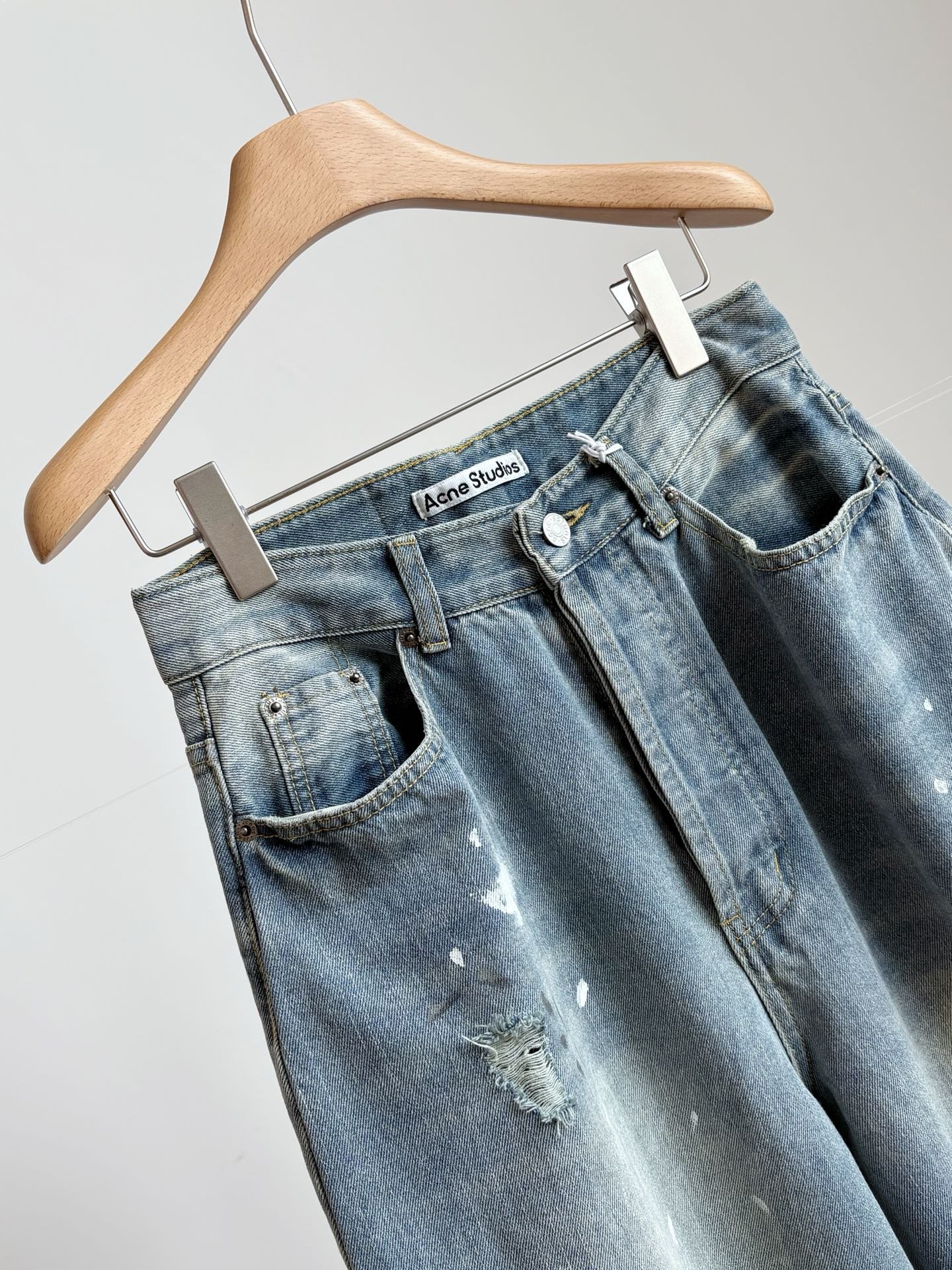 [ACNE STUDIOS] 아크네 스튜디오 페인트 스플래터 와이드 데님 팬츠