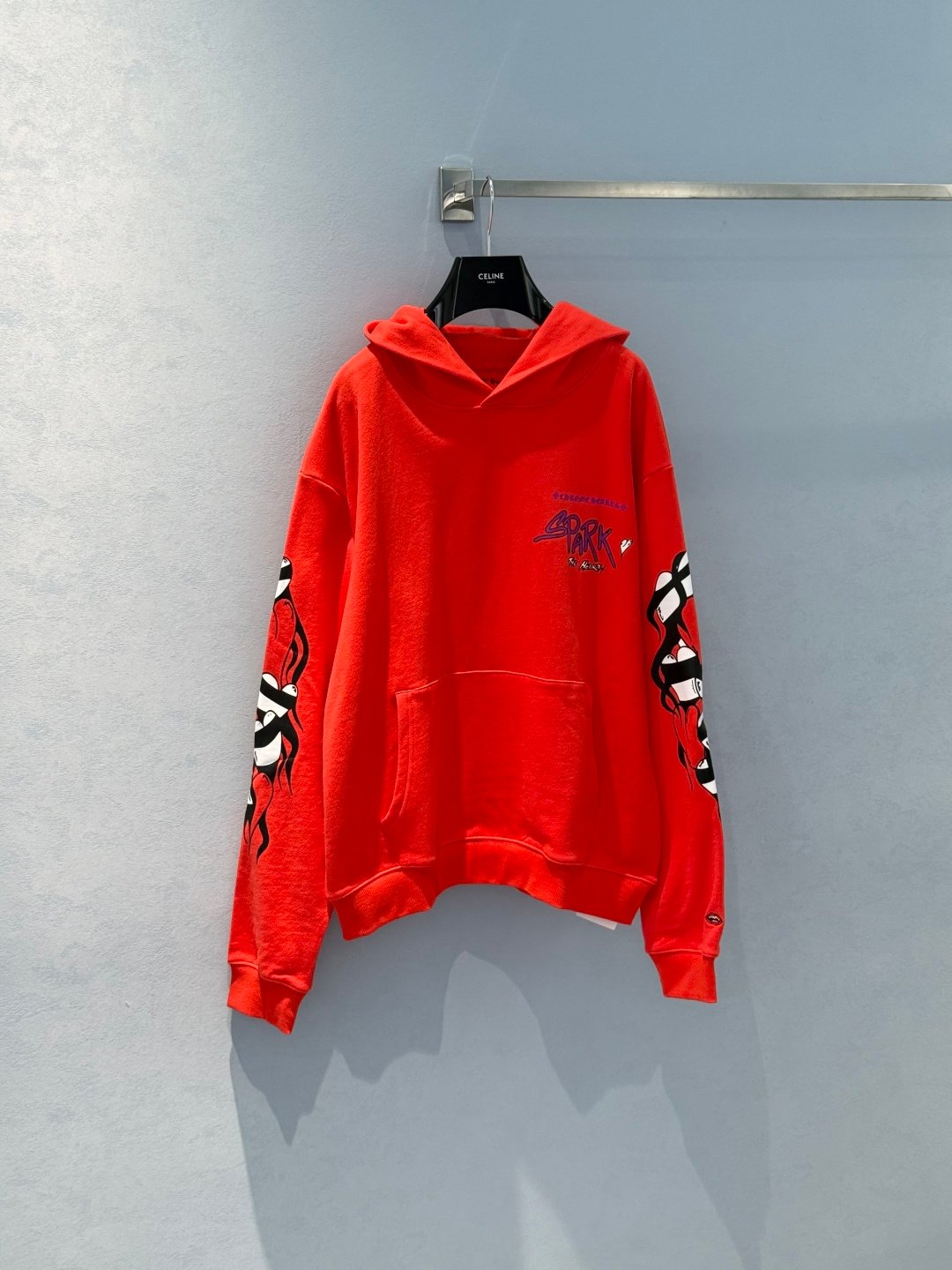 [CHROME HEARTS] 크롬하츠 그래피티 스컬 후드 티셔츠